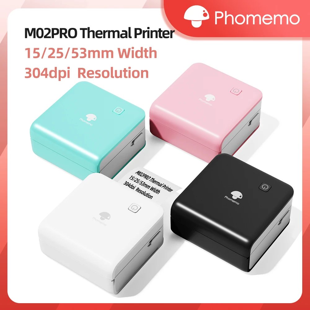 Commercial Photo Printer - Phomemo M02pro Mini Draagbare Printer Draadloze