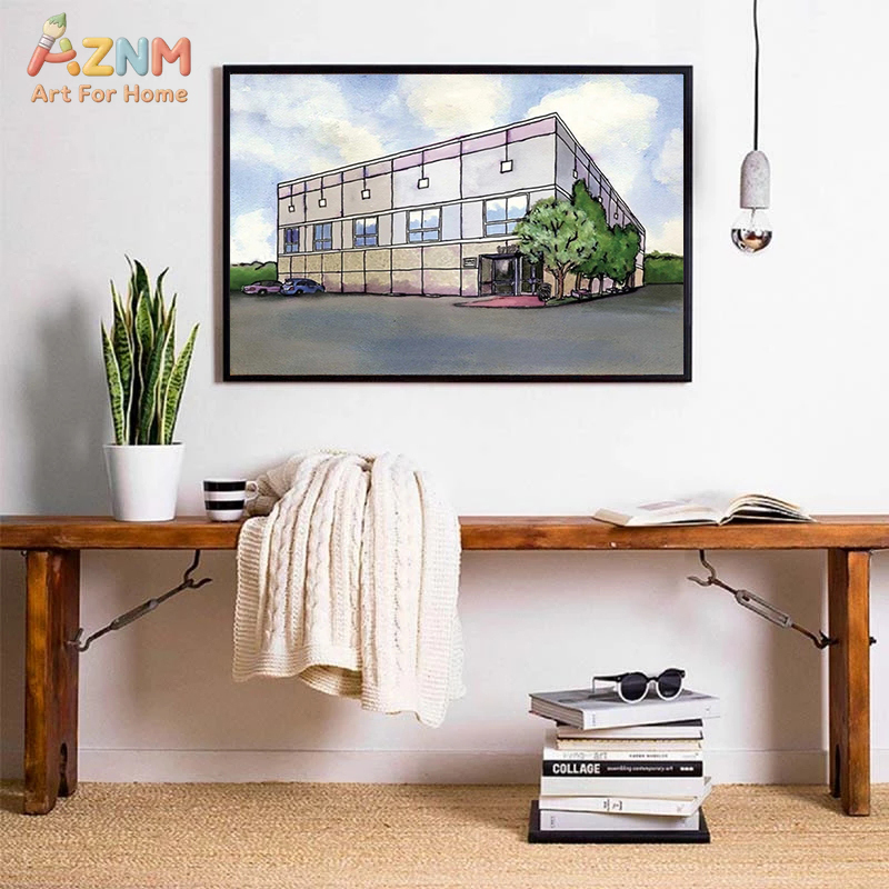 AZNM aquarel moderne commercië - Commercial Wall Printing recensie en prijs