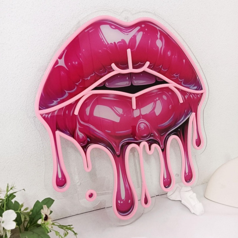 Smeltende lippen UV-geprint ne - Commercial Wall Printing recensie en prijs