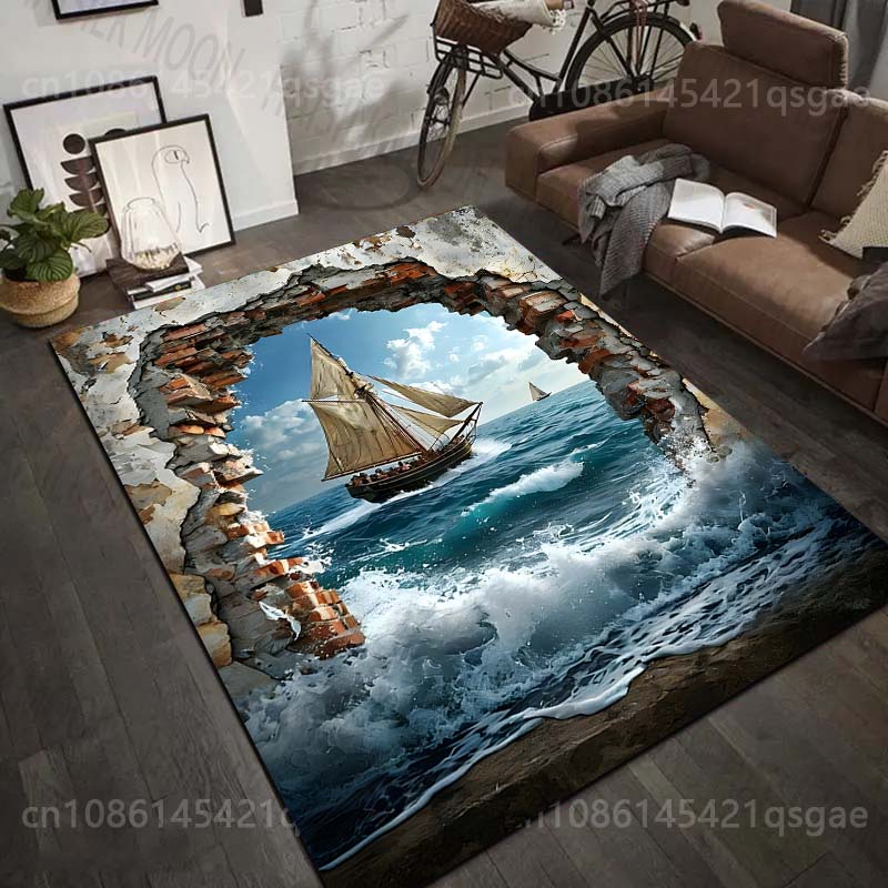 1PC Zeilschip door gebroken mu - Commercial Wall Printing recensie en prijs