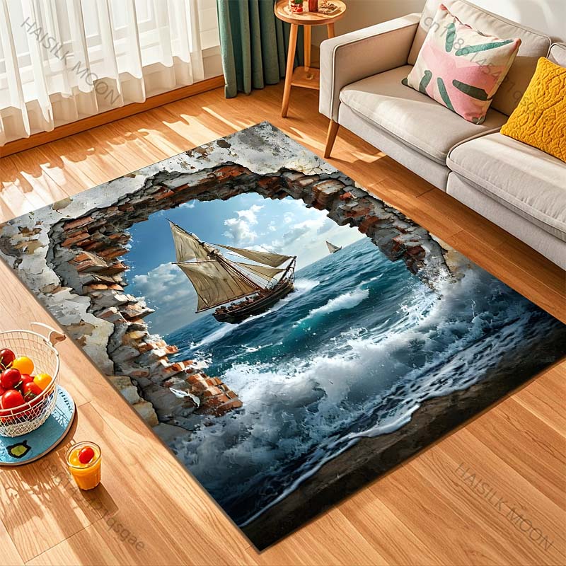 1PC Zeilschip door gebroken mu - Commercial Wall Printing recensie en prijs