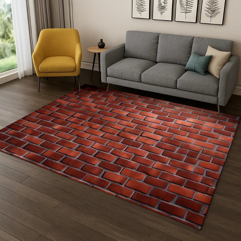 3D Baksteen Steen Gebouw Tapij - Commercial Wall Printing recensie en prijs