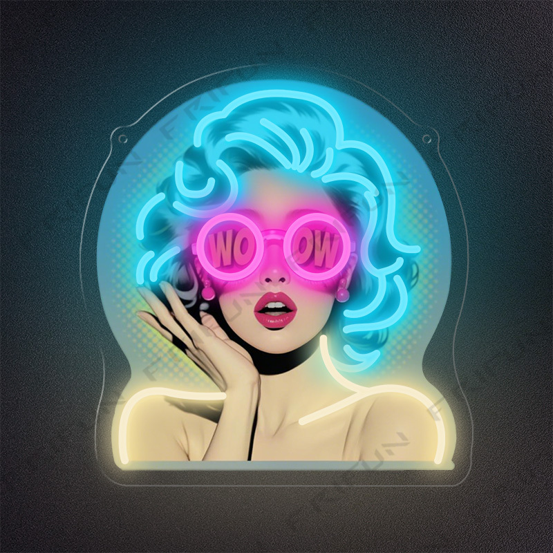 WOW Curl Girl Neon Sign UV-gep - Commercial Wall Printing recensie en prijs